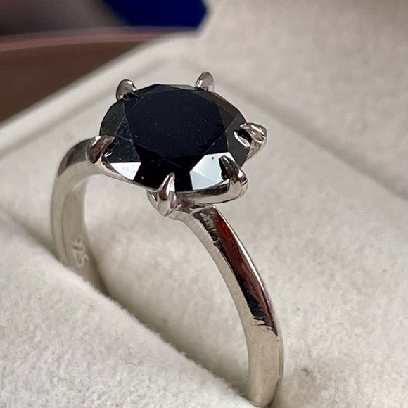 Clearance‼️3ct Diamond‼️RARE‼️ Silver 925 Ring size 7 - Picture 4 of 8